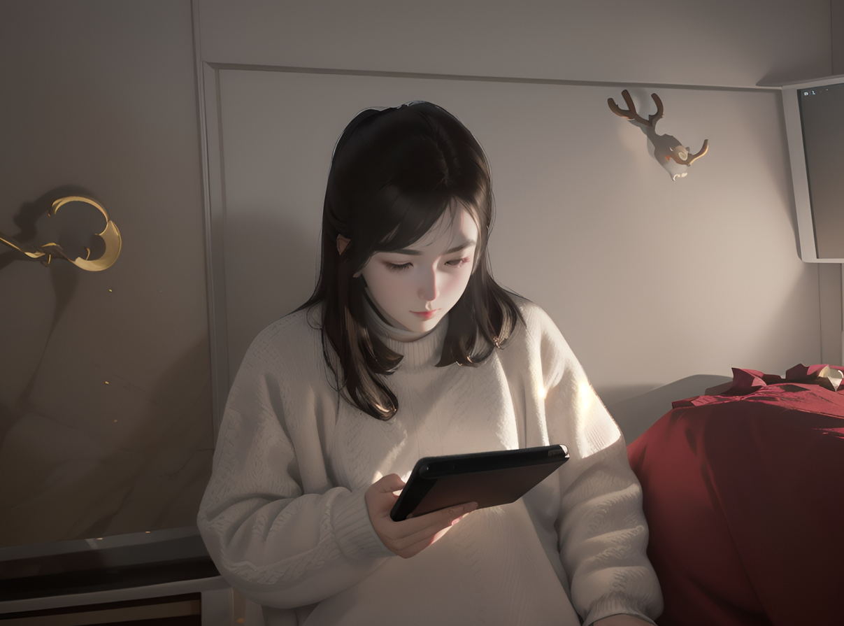 Celine在看书